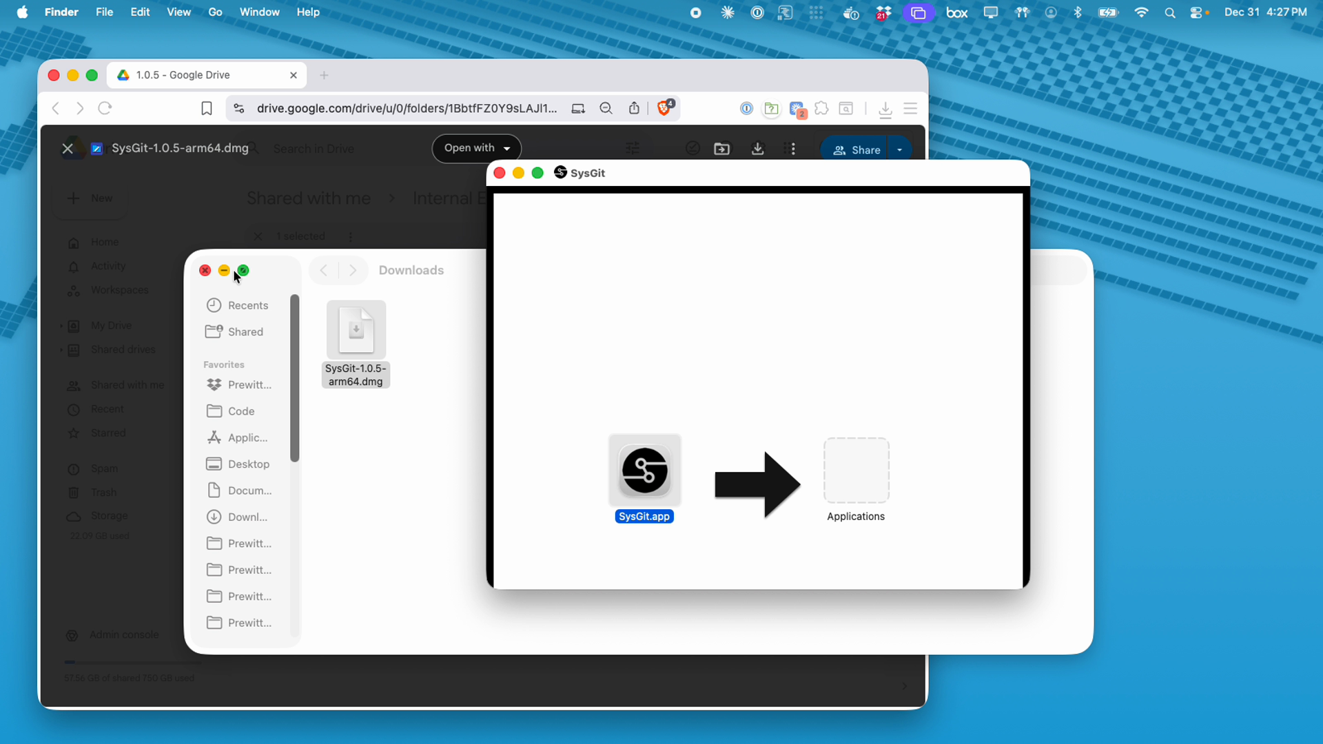 SysGit macOS installation